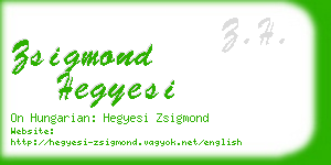 zsigmond hegyesi business card